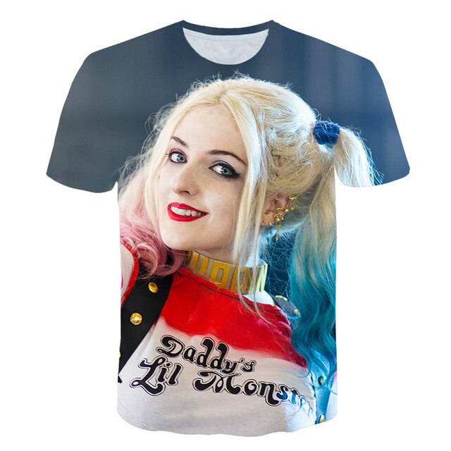Movie Cool Clown Female 3D printing t-shirt Men's Women's Summer Joker Casual T-shirt Harajuku Tops Hip-hop shirt Streetwear 6XL