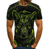 Mens tee 3d t shirt homme Summer Animal Printing Short Sleeve T-Shirt Blouse Tops Male funny t shirts camiseta masculina