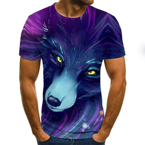 Mens tee 3d t shirt homme Summer Animal Printing Short Sleeve T-Shirt Blouse Tops Male funny t shirts camiseta masculina