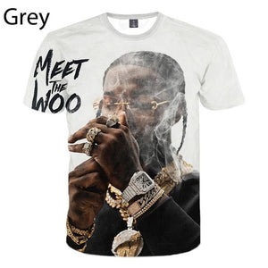 2020 New Hot Sale Men's T-Shirt Short Sleeve 3D Printed T-Shirt Unique Raindrop T-Shirt Loose O-Neck Summer Men's Wear