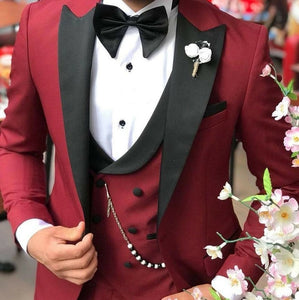 JELTONEWIN 2020 Latest Design Pink Slim Fit Coat Formal Wedding Suits For Men Custom Groom Blazer Mens Suit Tuxedo Male 3 Piece