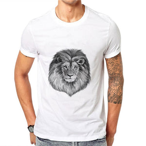 Lion Men'S T-Shirt Summer New Trend
