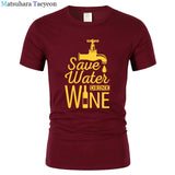 T Shirt Men "SAVE WATER"