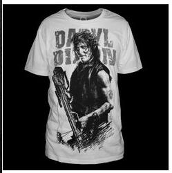 Fashion Men T Shirts The Walking Dead New Daryl Dixon T-Shirt  O Neck Top Tees Cotton Camisetas Summer